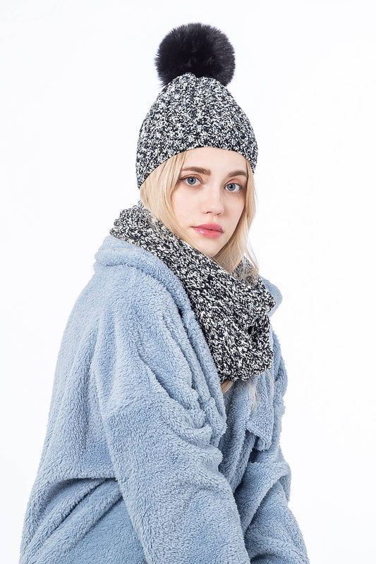 Betty Chenille Beanie and Scarf Set