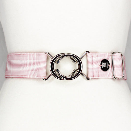 KF Clothing - Pink Plaid-adjustable belt-one size fits most
