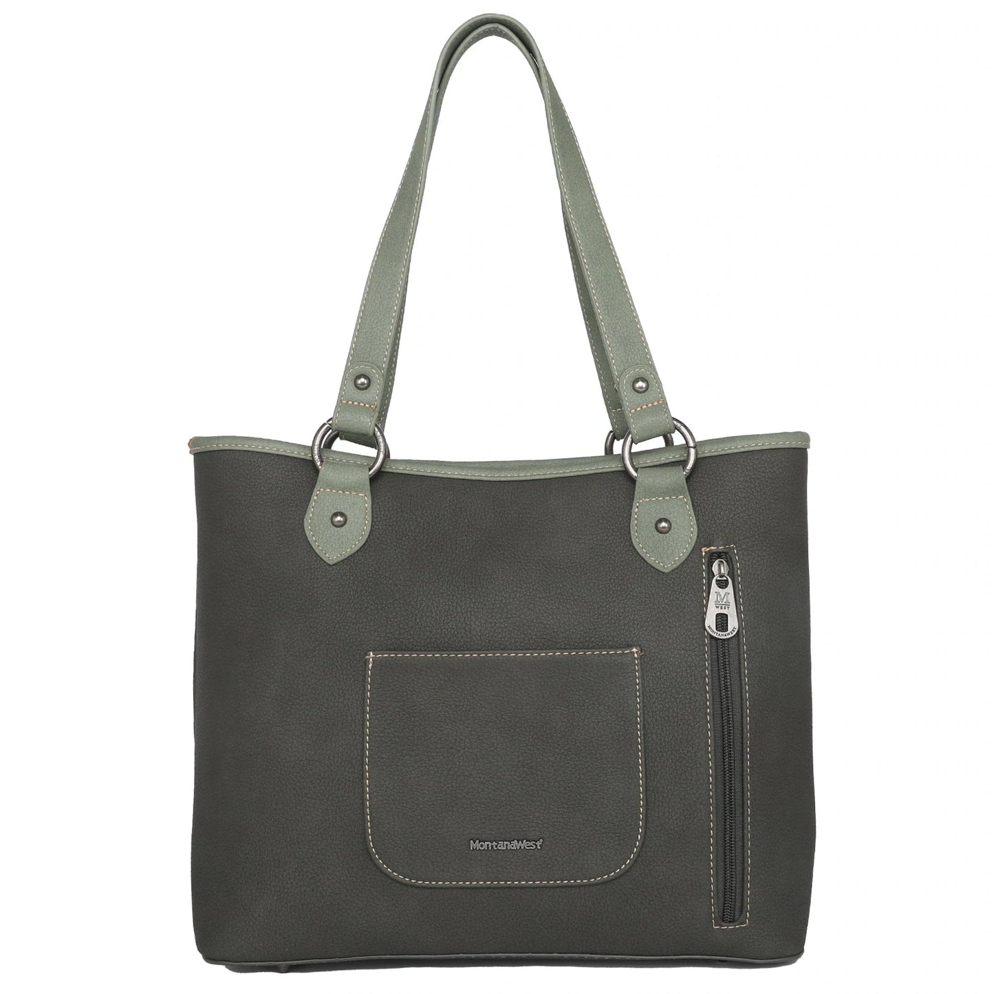 Dark Green Buckle Collection Concealed Carry Tote