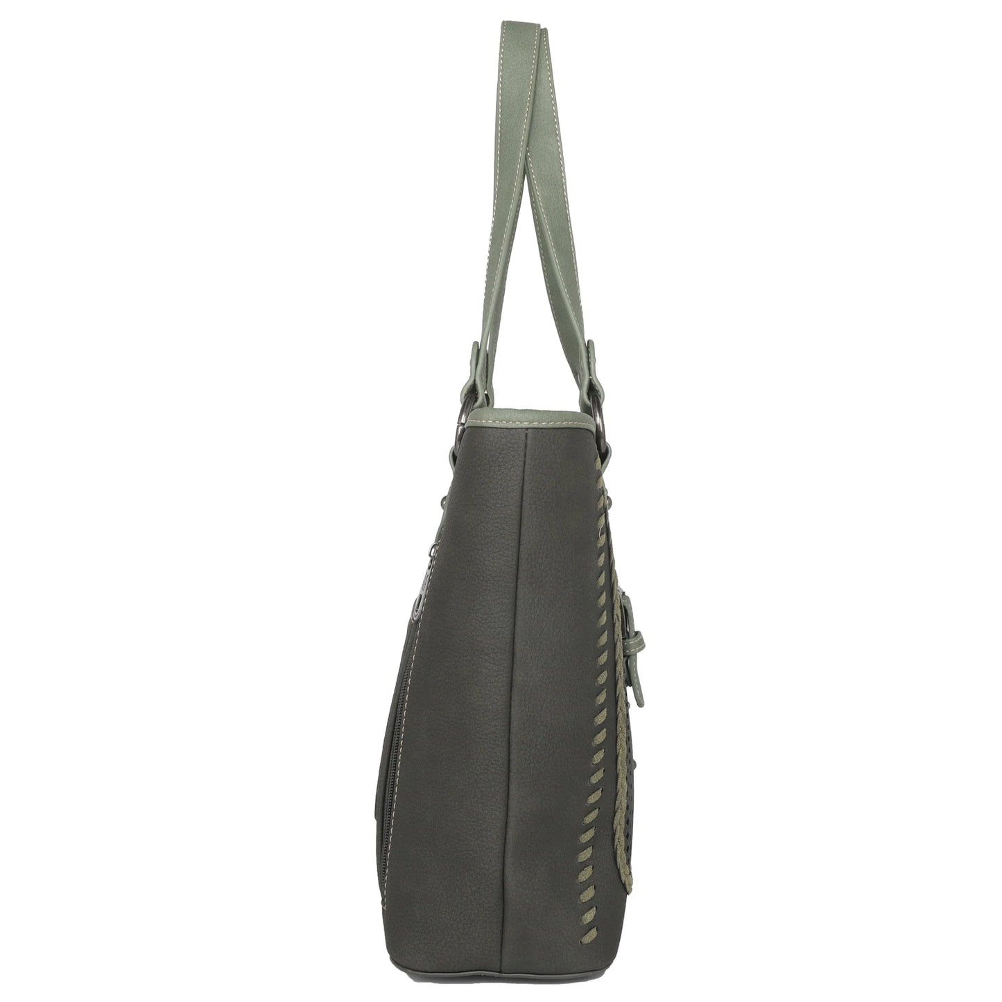 Dark Green Buckle Collection Concealed Carry Tote