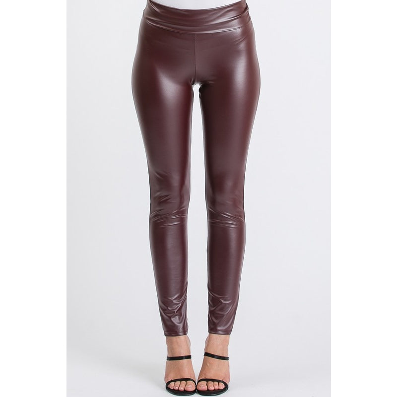 Faux Leather Slim Fit LeggingsQ