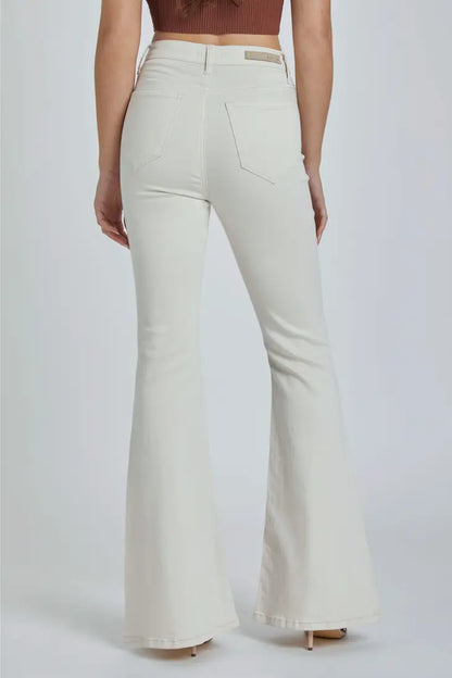 Cello Jeans - Off White Slim Fit Flare Jeans