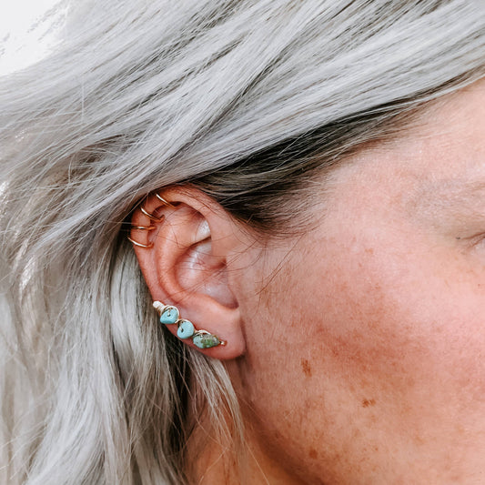 Derive Jewelry - Kingman Turquoise Ear Climbers