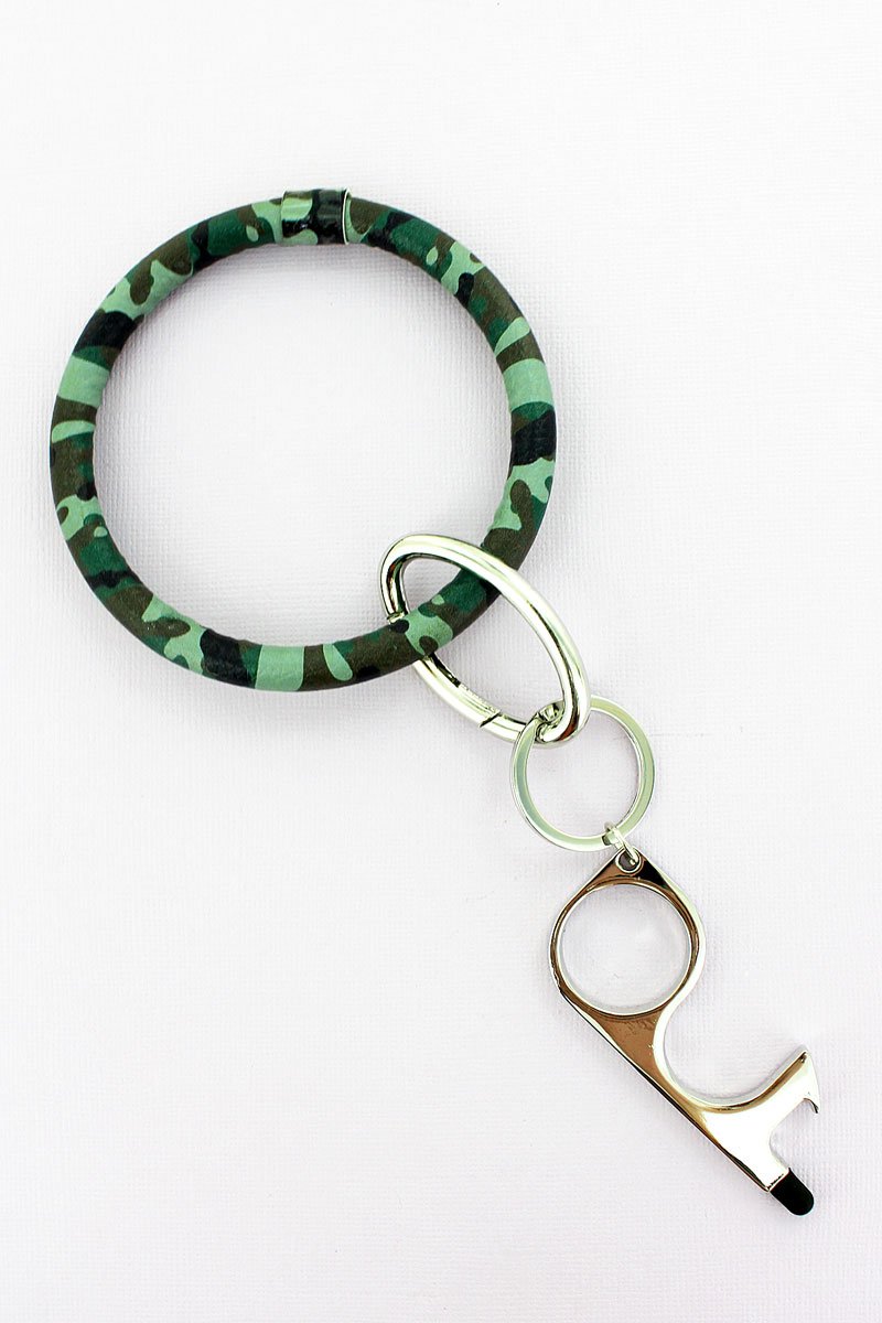 Jungle Camo No Touch Stylus Bangle Keychain