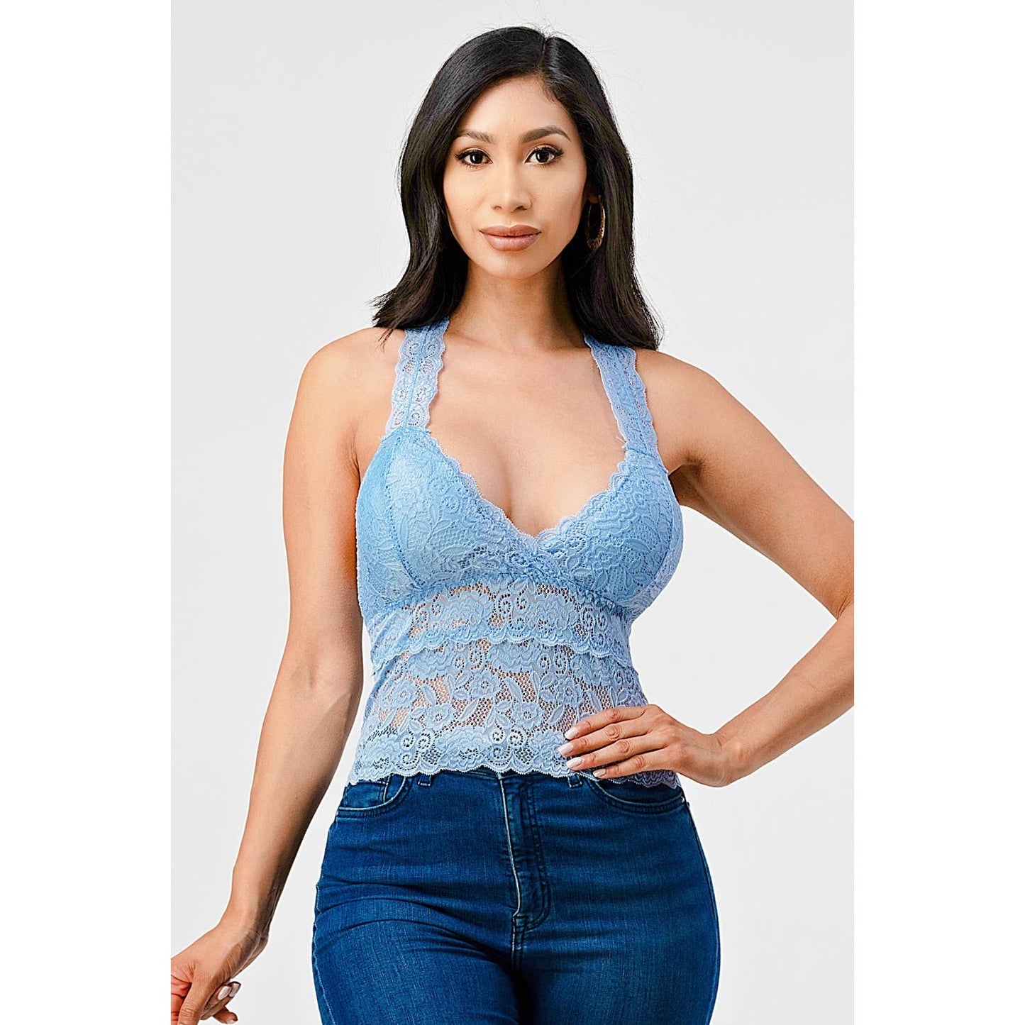 Crop Lace Halter Bralette