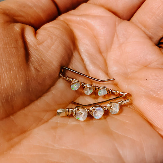 Derive Jewelry - Opal Ear Climbers