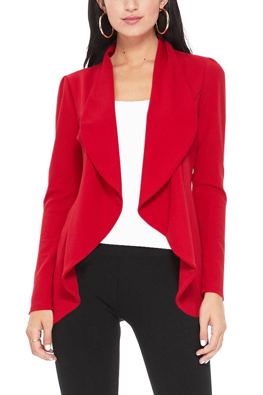 Women's Solid Casual Career Blazer Jacket