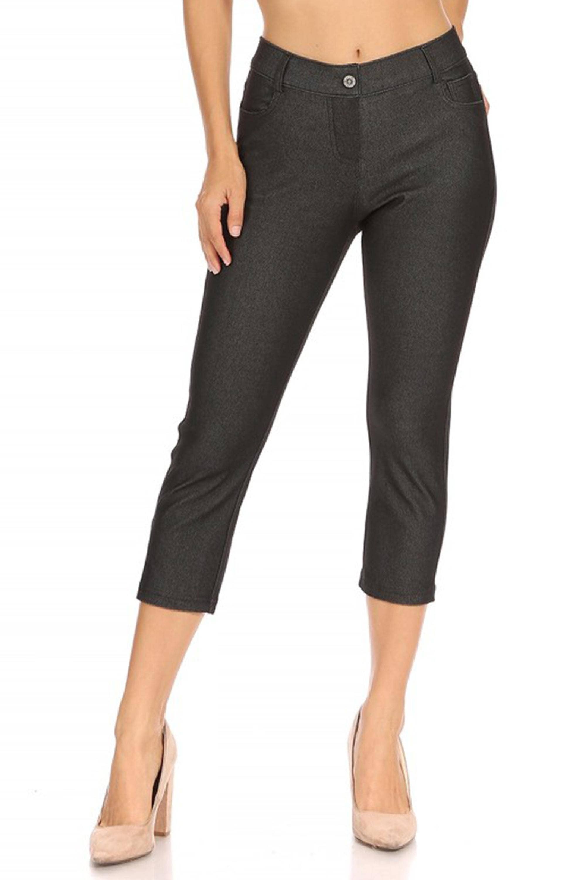 BZB Women's Jean Capris Denim Capris Pull On Capri Jeans Knee Length Jeans  with Pocket at Amazon Women's Jeans store