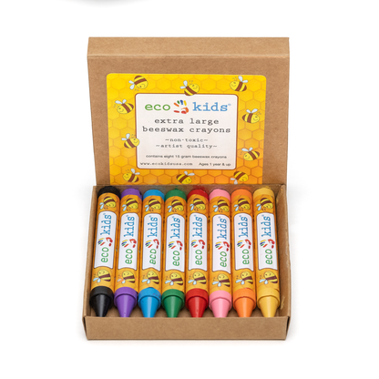 Extra Large Beeswax Crayon, Pack of 8.