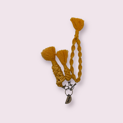 Macrame Bracelet Wristlet Keychain With Card Holder Wallet
