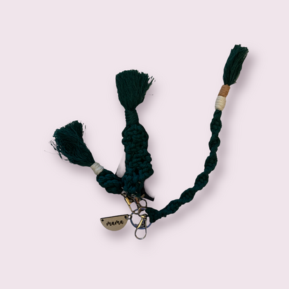 Macrame Bracelet Wristlet Keychain With Card Holder Wallet