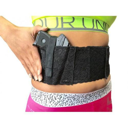 Black One Gun Belly Band Holster