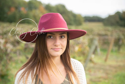 The Classy Cloth Wide Brim Hat w/ Belt - RTS