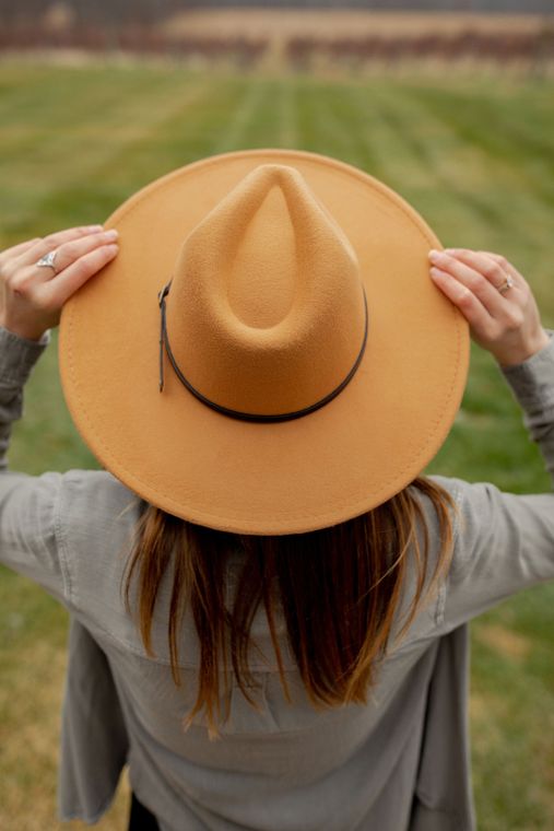 The Classy Cloth Wide Brim Hat w/ Belt - RTS