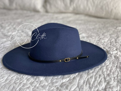 The Classy Cloth Wide Brim Hat w/ Belt - RTS