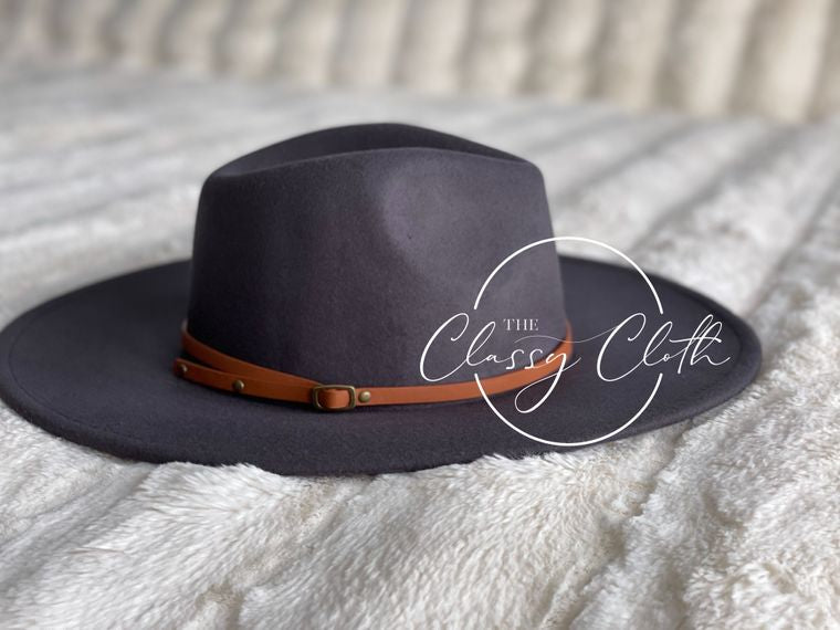 The Classy Cloth Wide Brim Hat w/ Belt - RTS