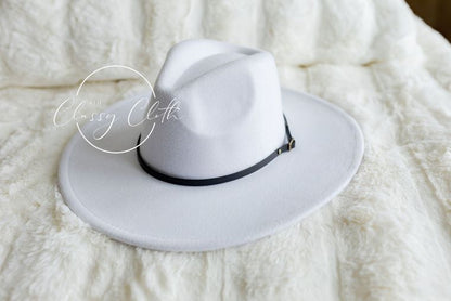 The Classy Cloth Wide Brim Hat w/ Belt - RTS