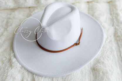 The Classy Cloth Wide Brim Hat w/ Belt - RTS